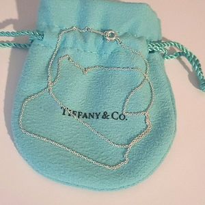Tiffany & Co silver chain in box